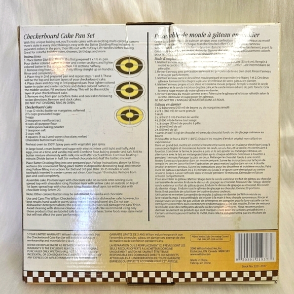 Wilton Checkerboard Cake Pan Set (NWOT) - Picture 2 of 4